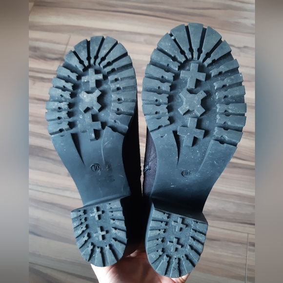 Black Chunky Ankle Boots - Picture 3 of 4